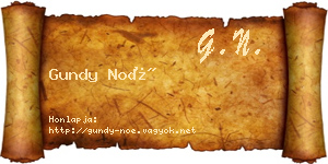 Gundy Noé névjegykártya